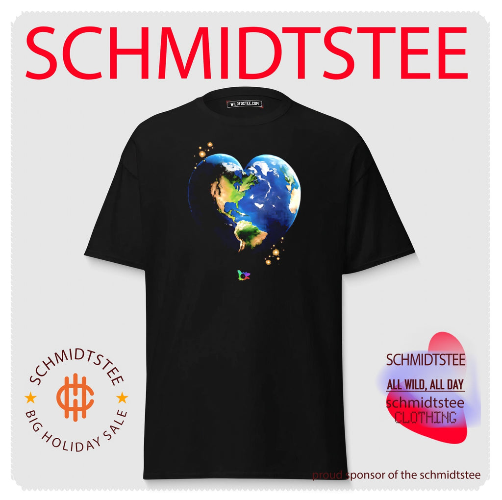 Heart-Shaped Earth with Sparkling Stars shirt