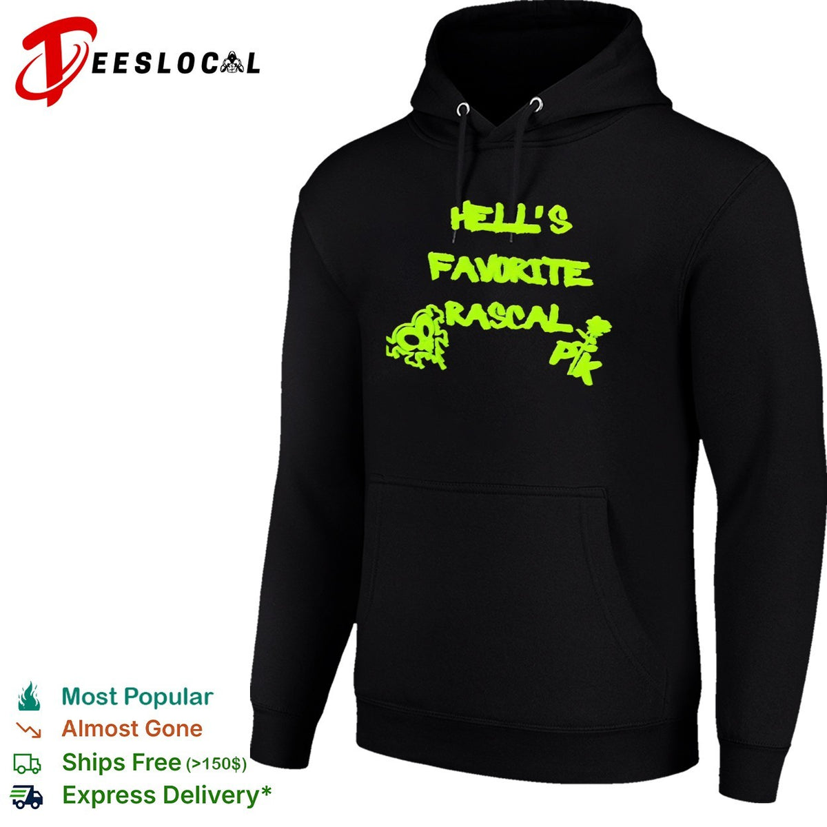 Hells Favorite Rascal PK Rose Skull Shirt