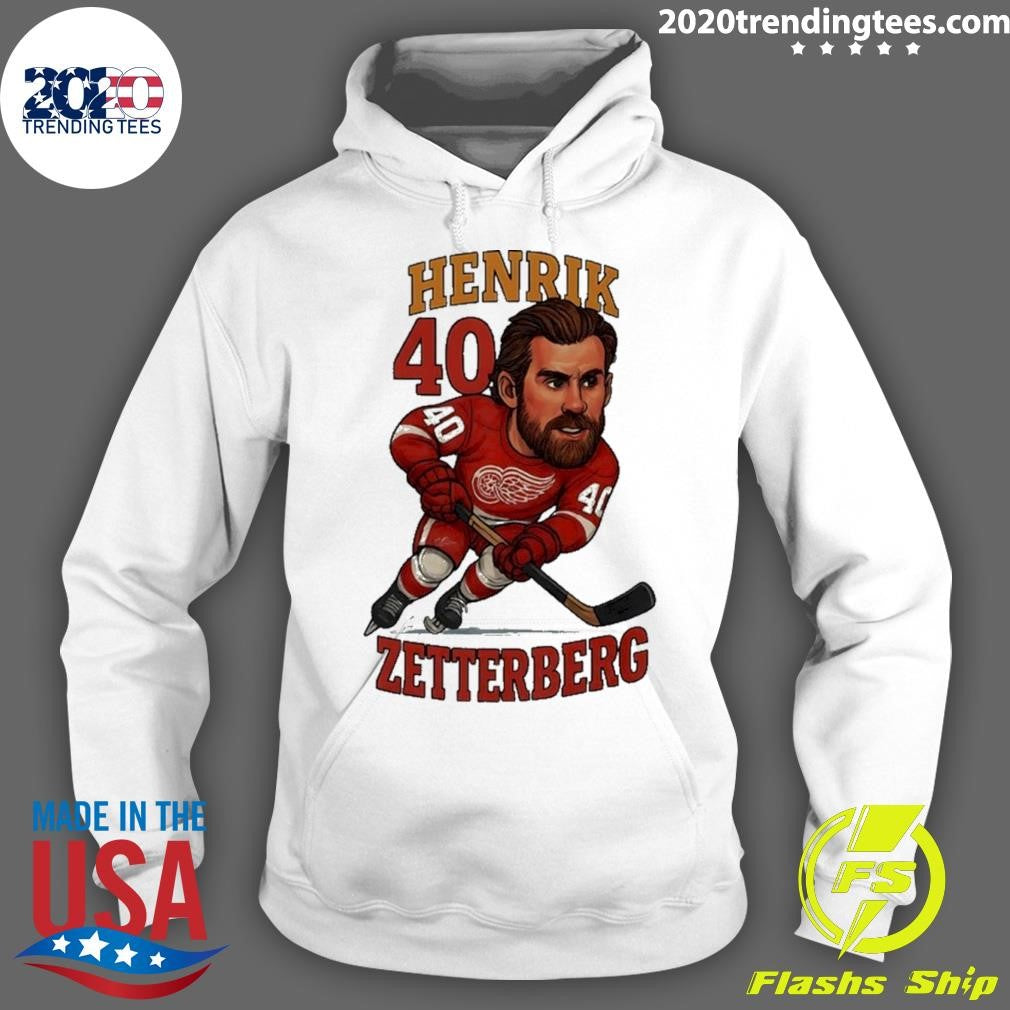 Henrik Zetterberg Detroit Red Wings Hockey Player Caricature Shirt