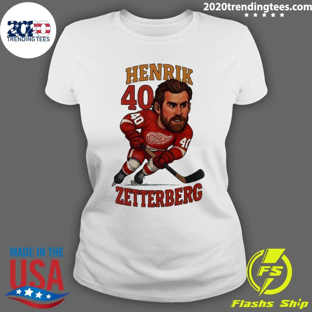 Henrik Zetterberg Detroit Red Wings Hockey Player Caricature Shirt