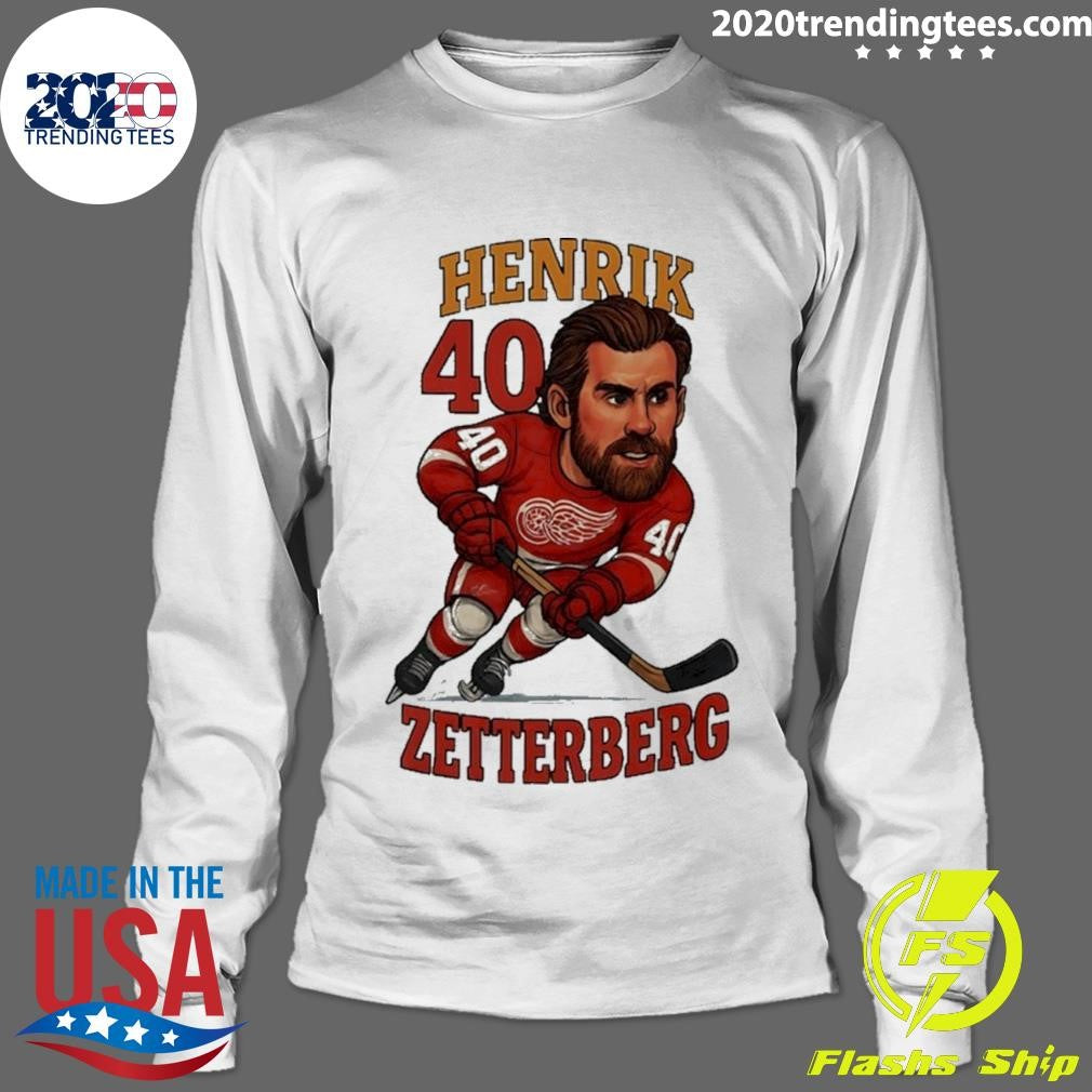 Henrik Zetterberg Detroit Red Wings Hockey Player Caricature Shirt