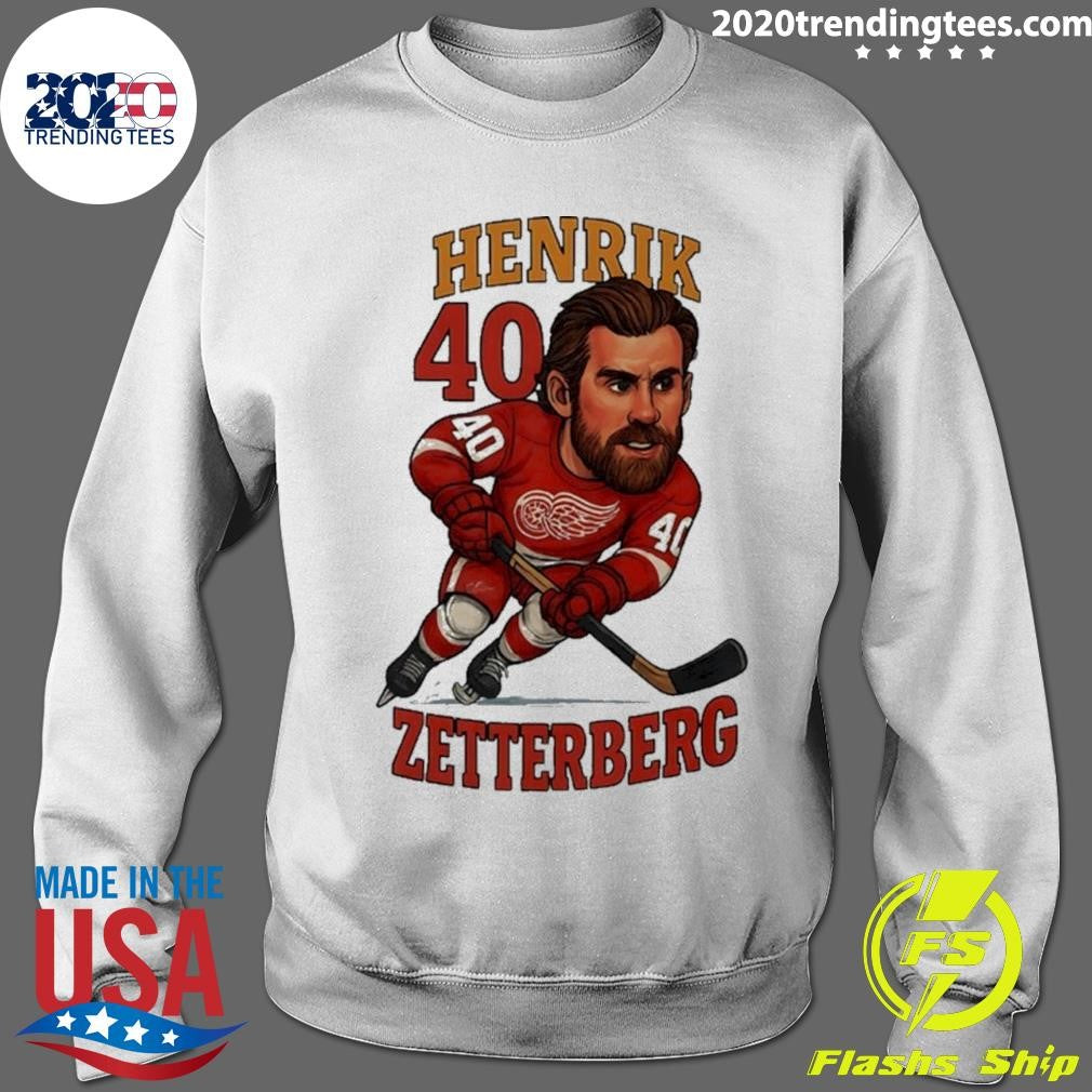 Henrik Zetterberg Detroit Red Wings Hockey Player Caricature Shirt