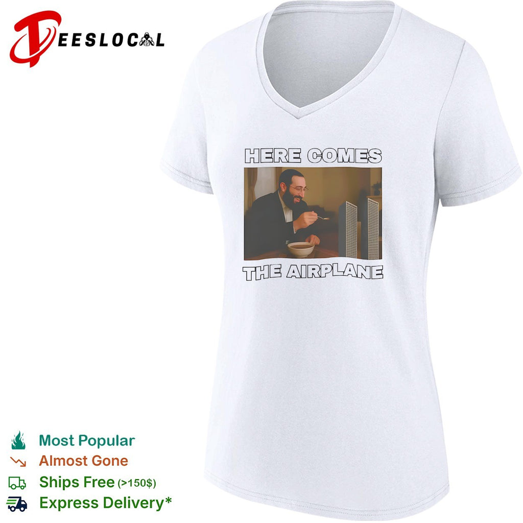 Here Comes the Airplane World Trade Center Parody Comedy Humor shirt