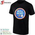 Here a bull here baseball shirt