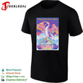 Heron bird colorful psychedelic concert poster art shirt