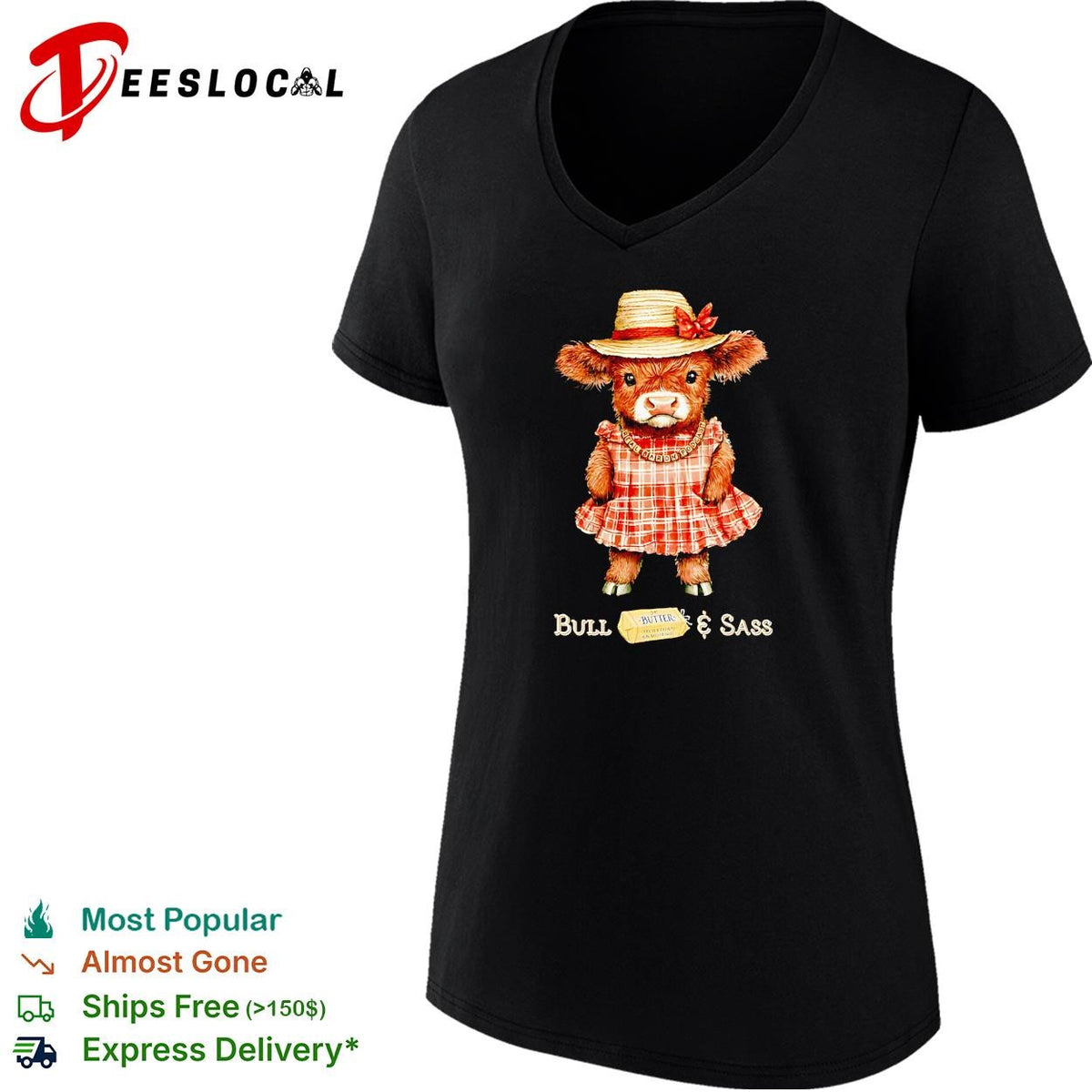Highland Cow Bull and Sass Real Baron Podcast Butter Fresh and Creamy t shirt