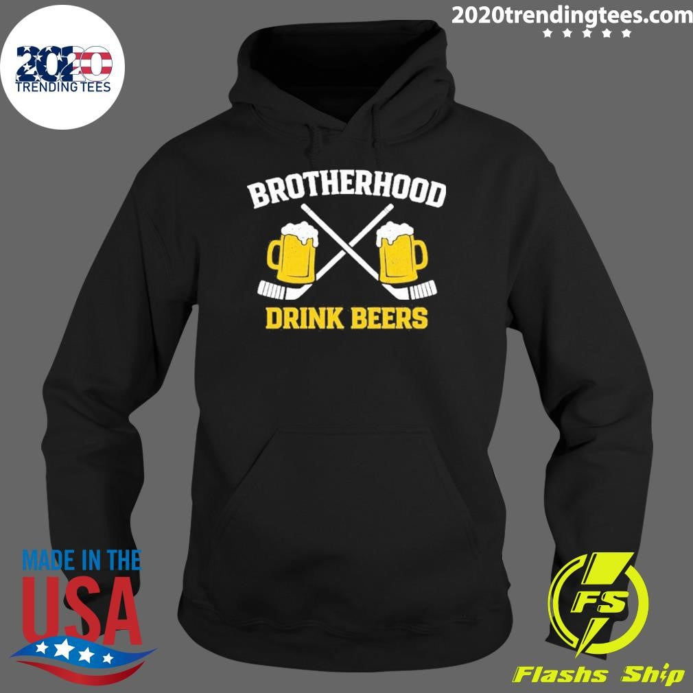 Hockey And Beer Brotherhood Drink Beers Shirt