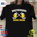 Hockey And Beer Brotherhood Drink Beers Shirt