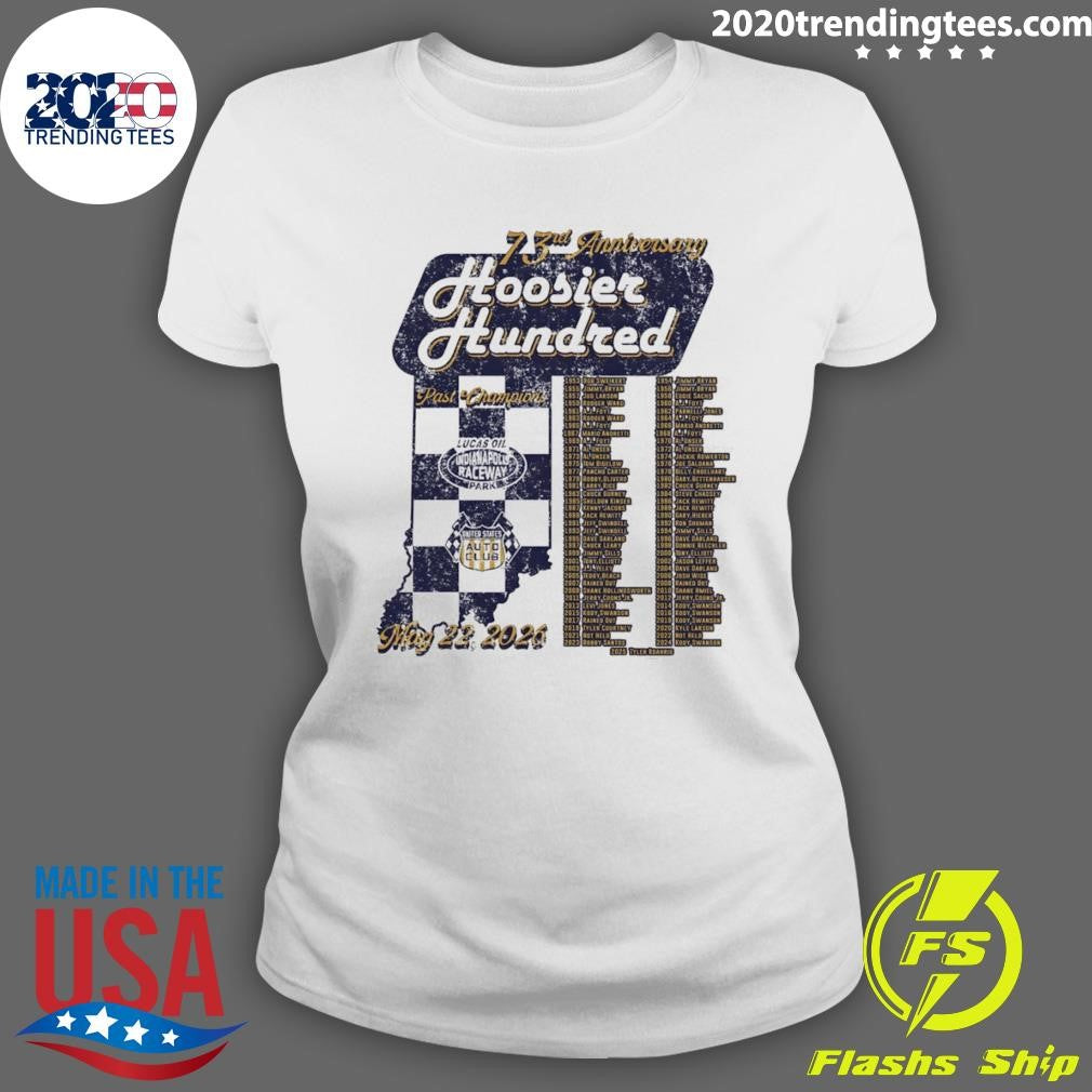 Hoosier Hundred 73rd Anniversary Lucas Oil Indianapolis Raceway Park Past Champions Shirt