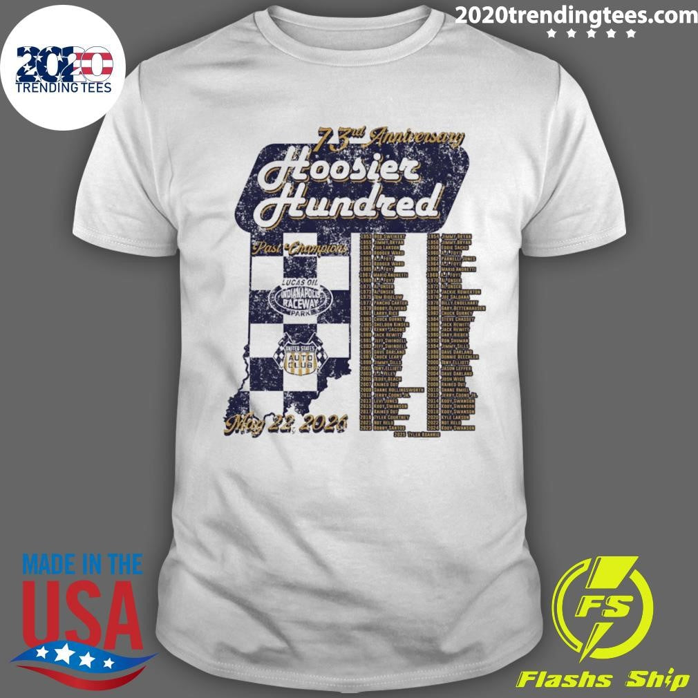 Hoosier Hundred 73rd Anniversary Lucas Oil Indianapolis Raceway Park Past Champions Shirt