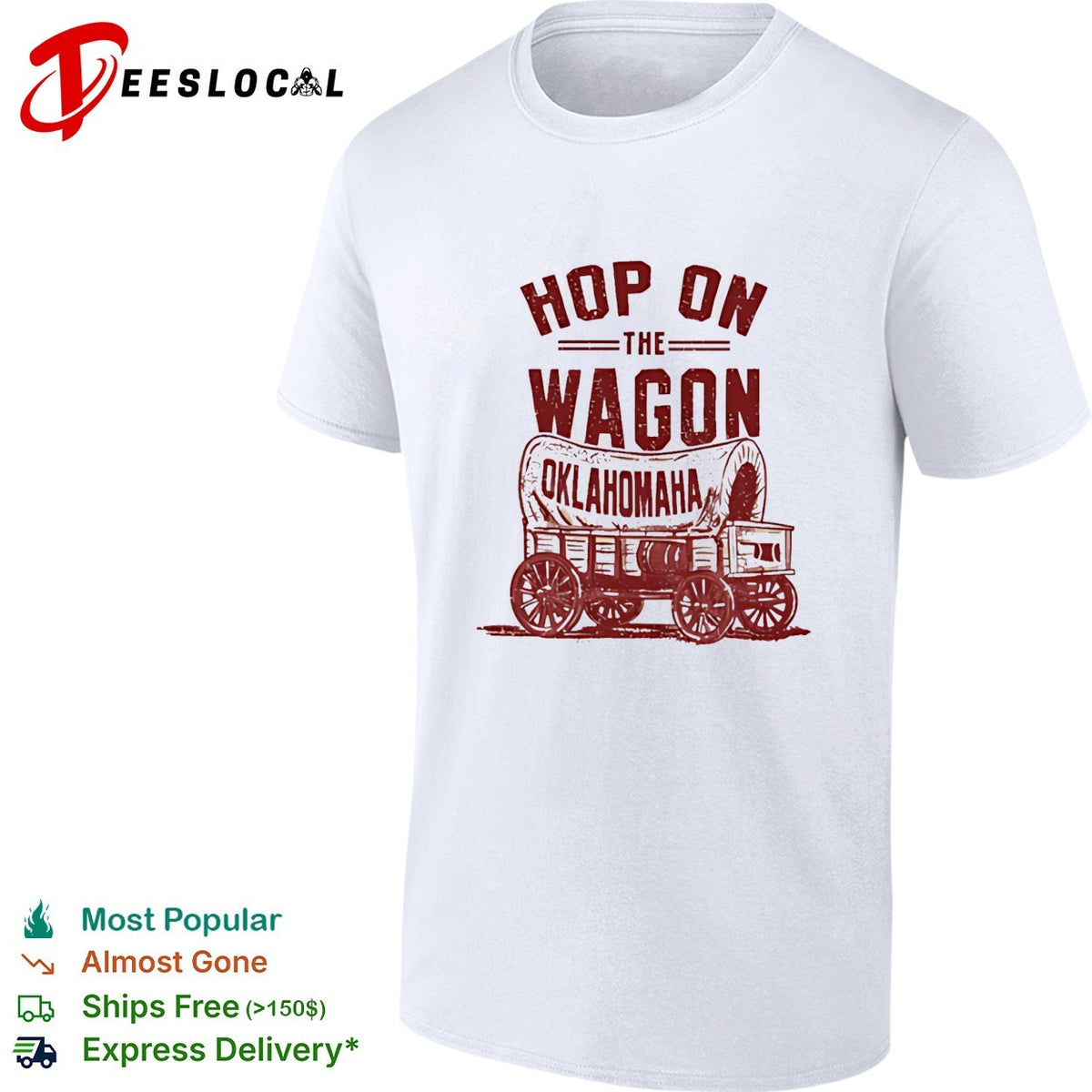 Hop on the wagon Oklahomaha Oklahoma Omaha NCAA humor shirt
