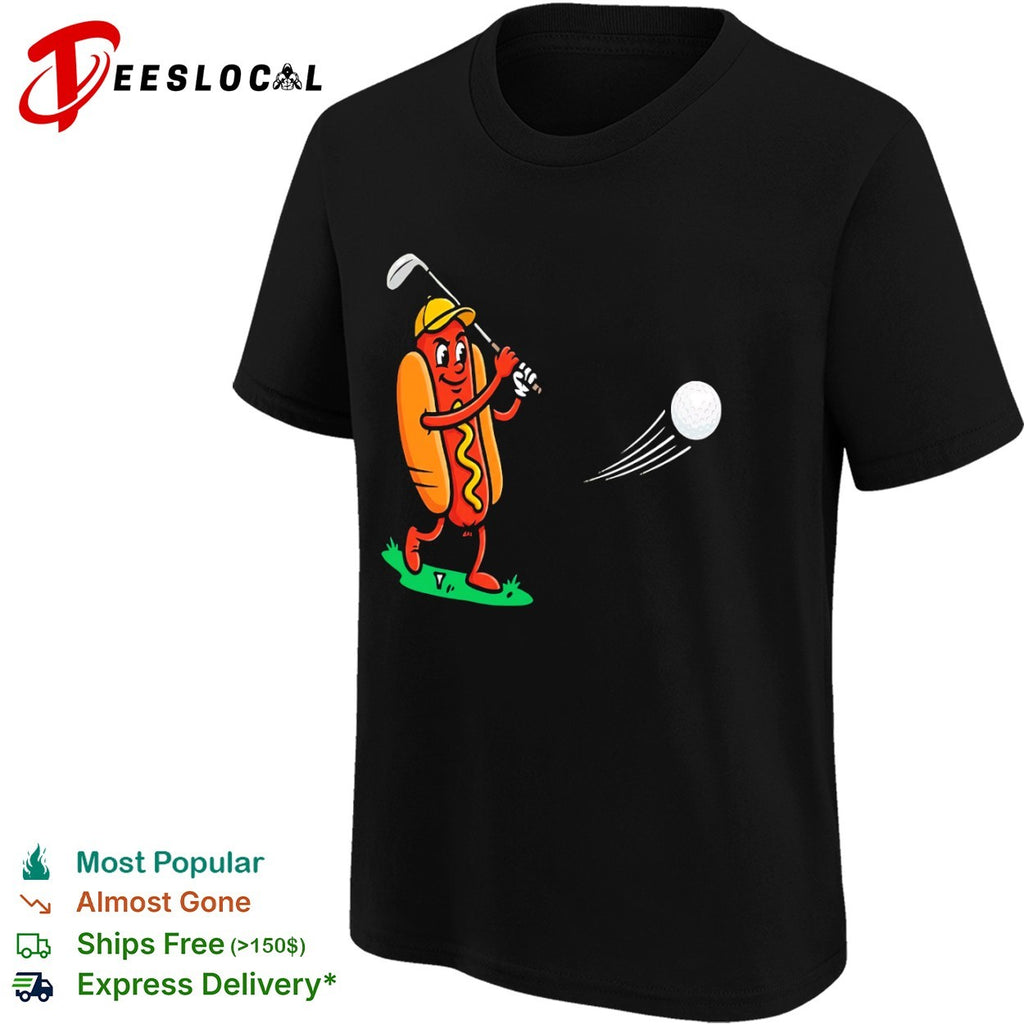 Dog Golf Player Cartoon Sports shirt
