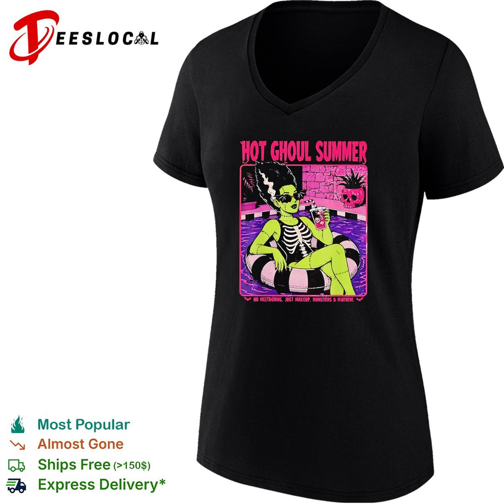 Ghoul Summer Bride of Frankenstein Skeleton Pool Party no meltdowns shirt