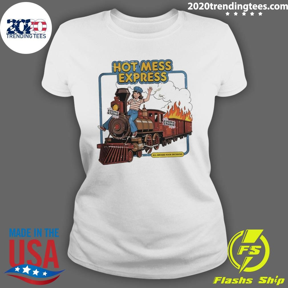 Mess Express All Aboard Poor Decisions Cartoon Shirt