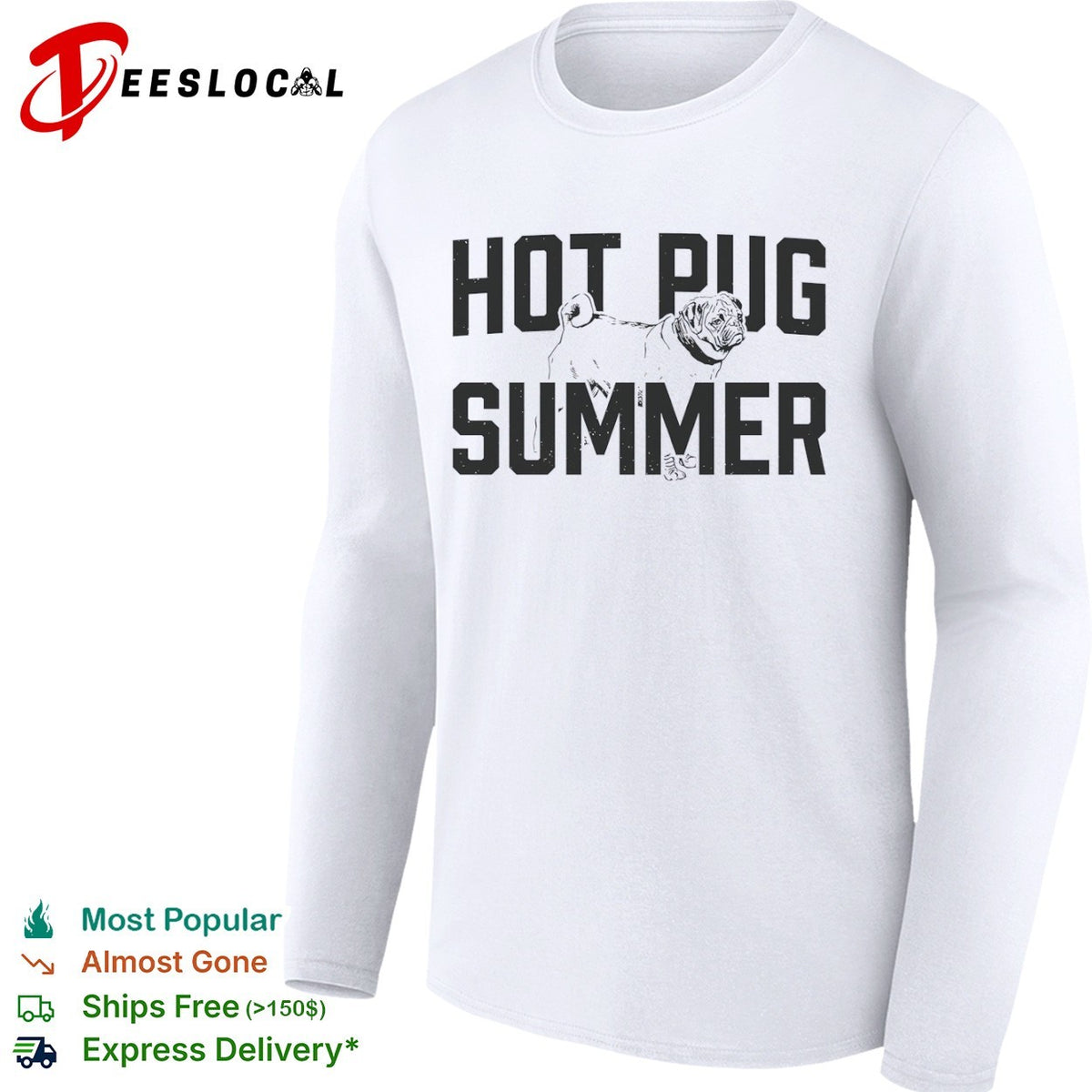 Pug Summer Pug Dog Shirt