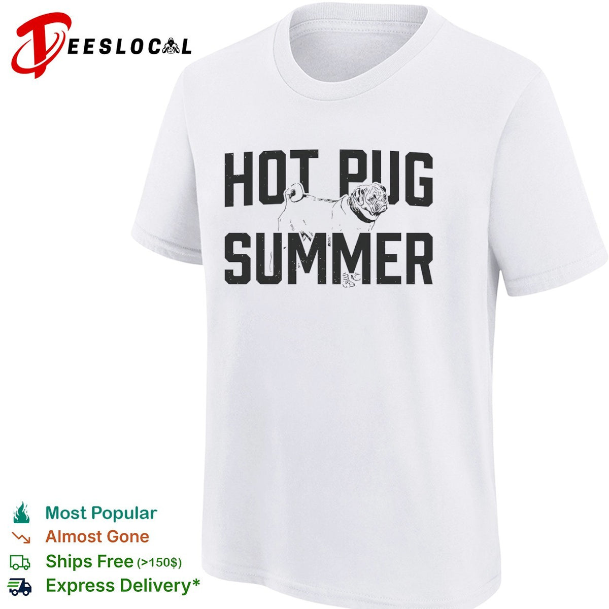 Pug Summer Pug Dog Shirt
