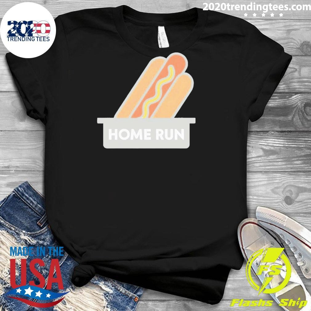 Hotdog Home Run Parody Logo Shirt