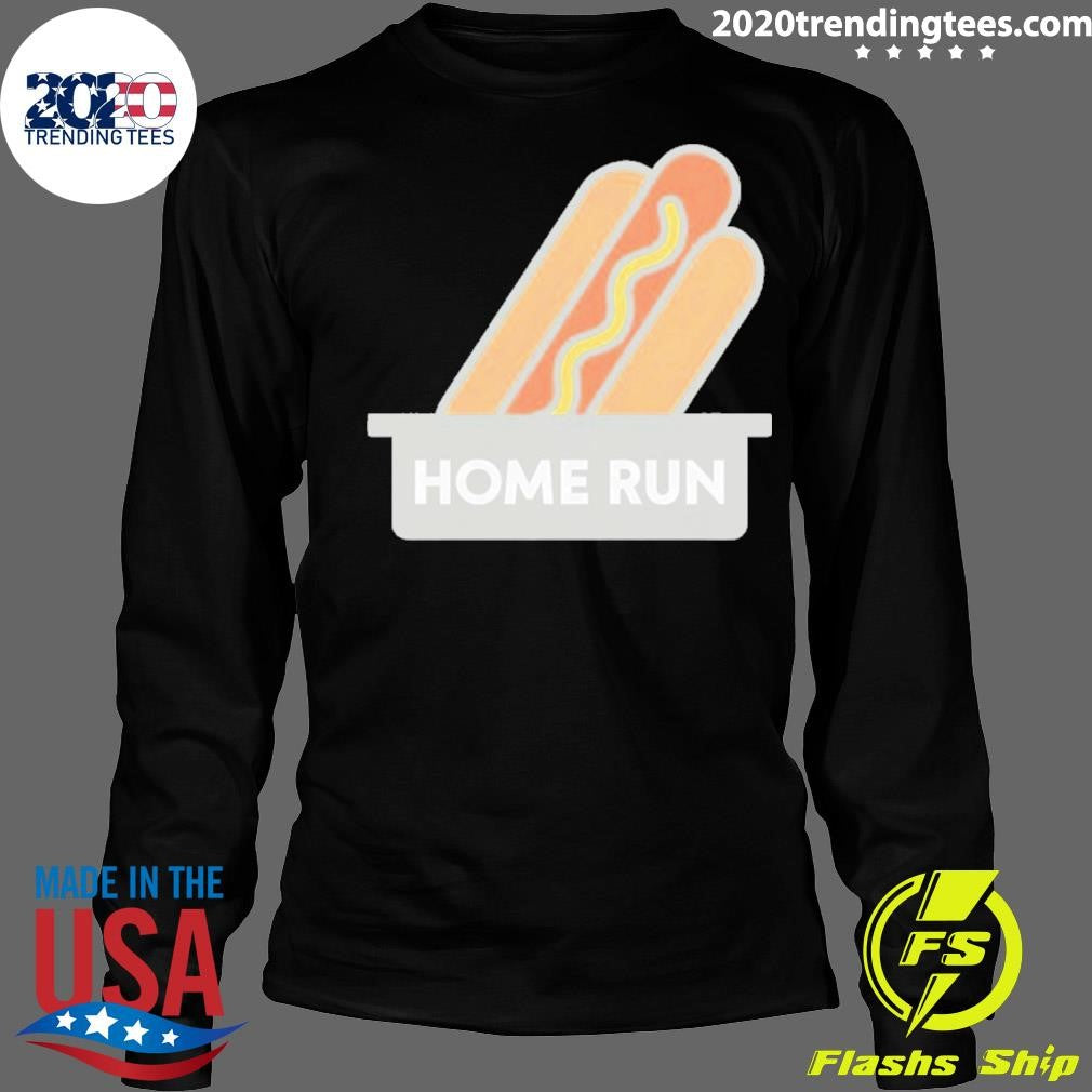 Hotdog Home Run Parody Logo Shirt