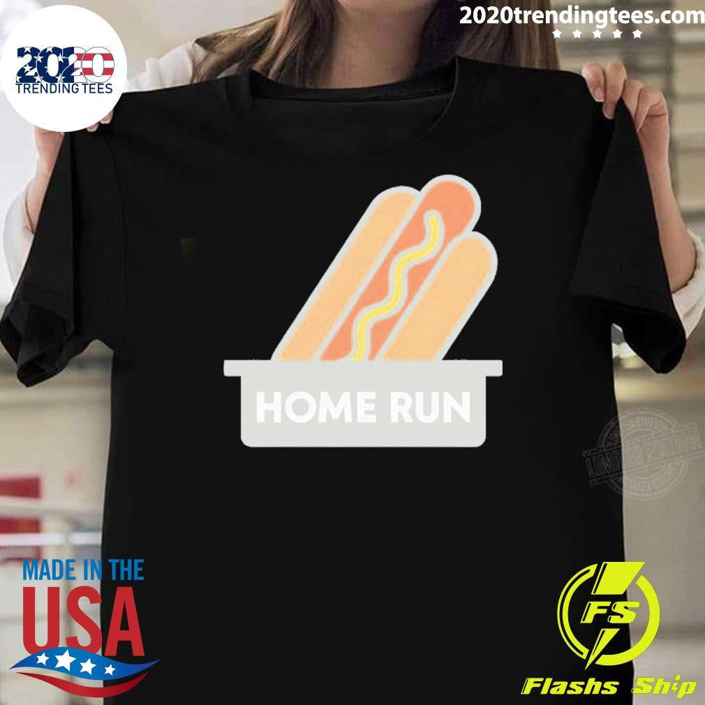 Hotdog Home Run Parody Logo Shirt