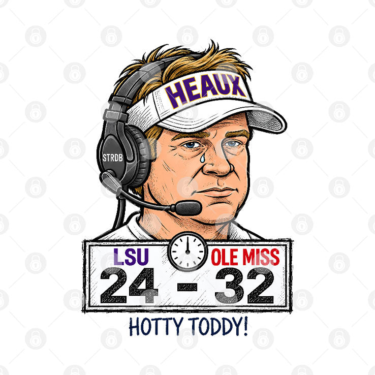 Hotty Toddy Ole Miss Vs LSU Lane Kiffin 24-32 T Shirt