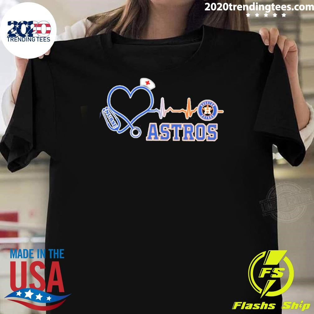 Houston Astros Baseball Nurse Heartbeat 2026 Shirt