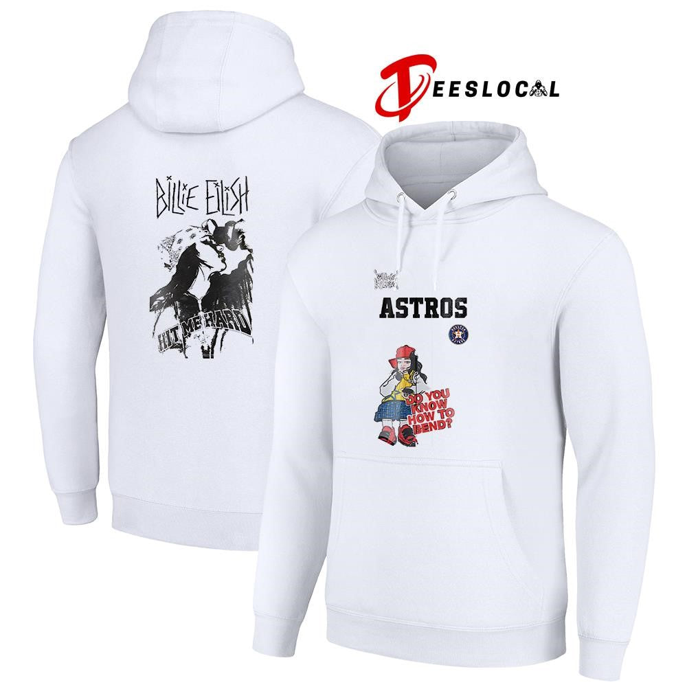 Houston Astros x Billie Eilish Hit Me Hard do you know how to bend graphic shirt