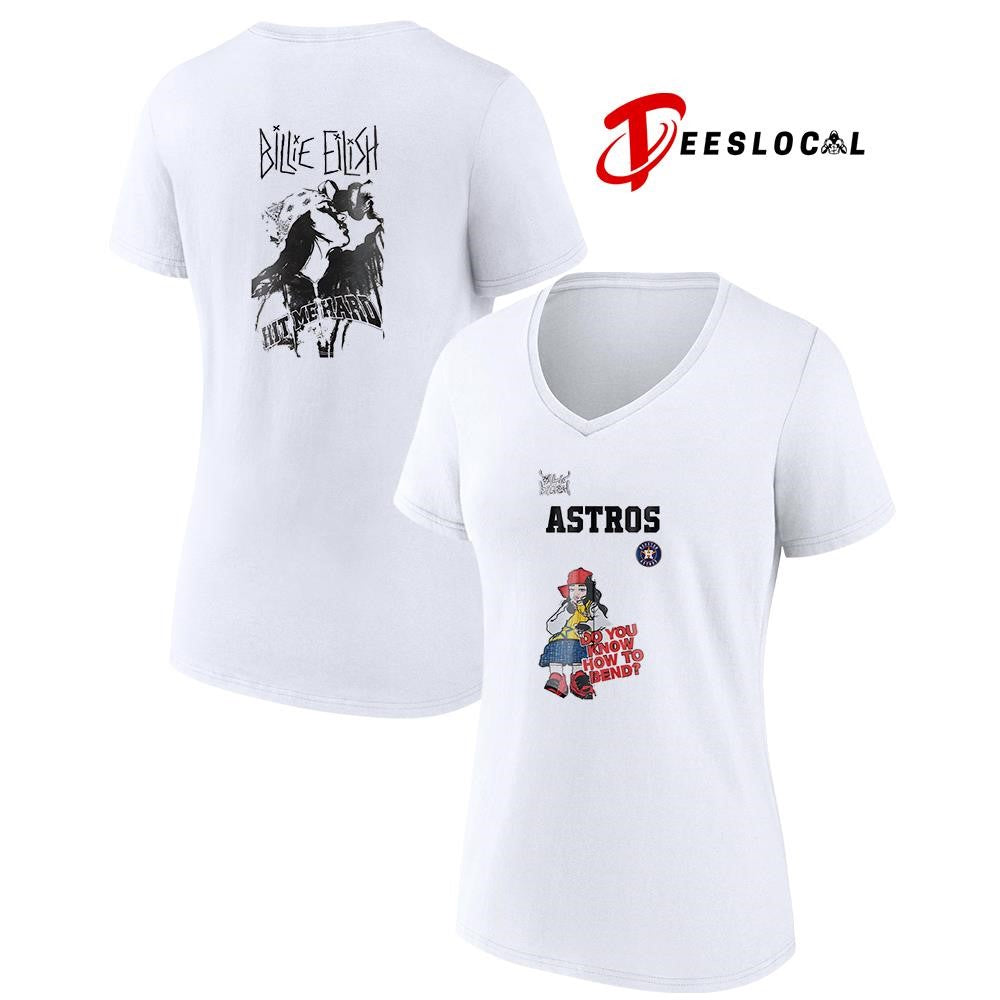 Houston Astros x Billie Eilish Hit Me Hard do you know how to bend graphic shirt