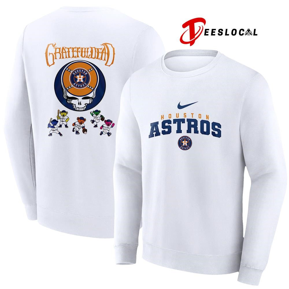 Houston Astros x Grateful Dead bear mascot shirt