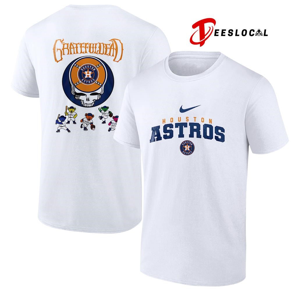 Houston Astros x Grateful Dead bear mascot shirt