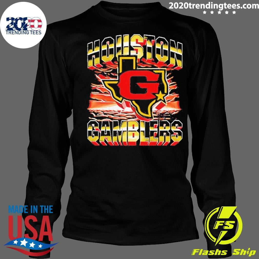 Houston Gamblers Ufl Logo Graphic Vintage Shirt