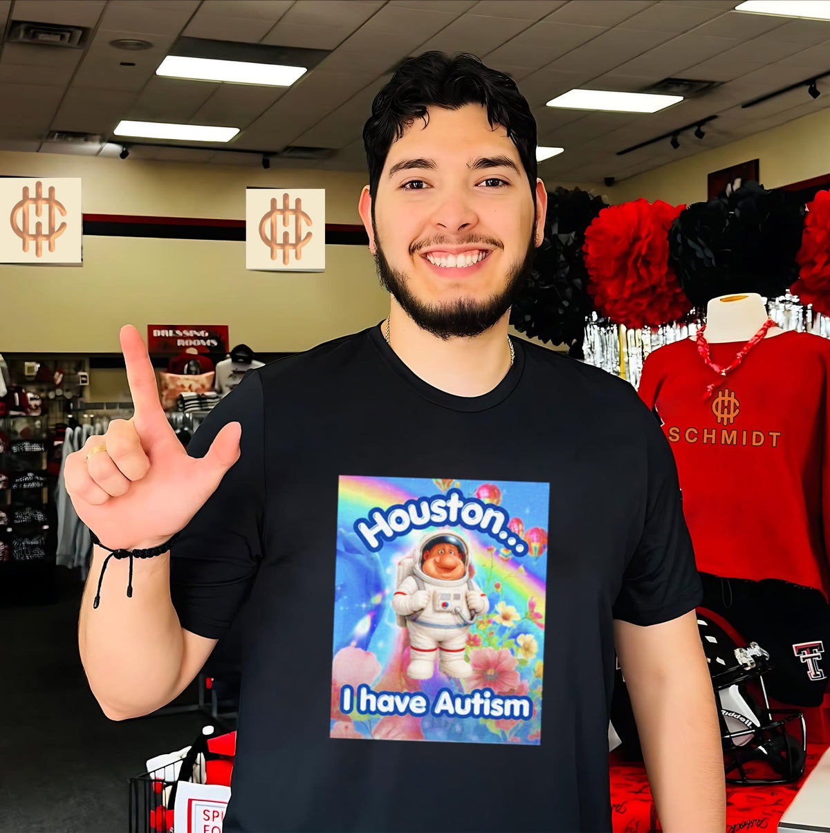 Houston I Have Autism Astronaut space funny shirt
