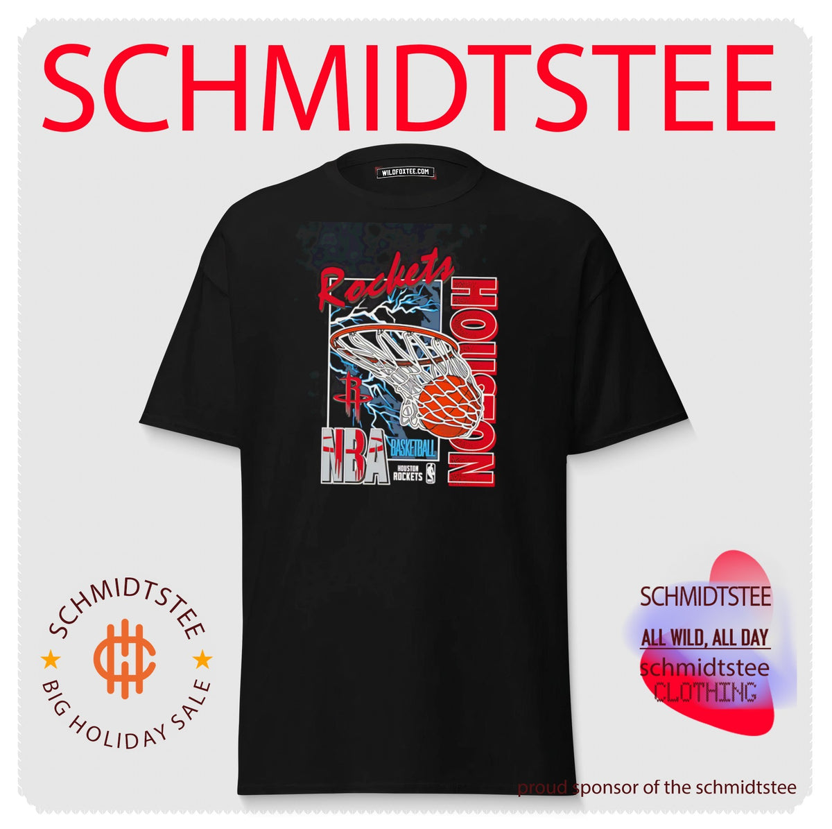 Houston Rockets Lightning Swish graphic shirt