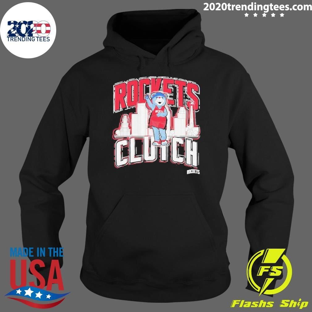 Houston Rockets Stadium Clutch Mascot City Skyline Shirt