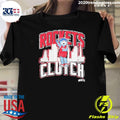 Houston Rockets Stadium Clutch Mascot City Skyline Shirt