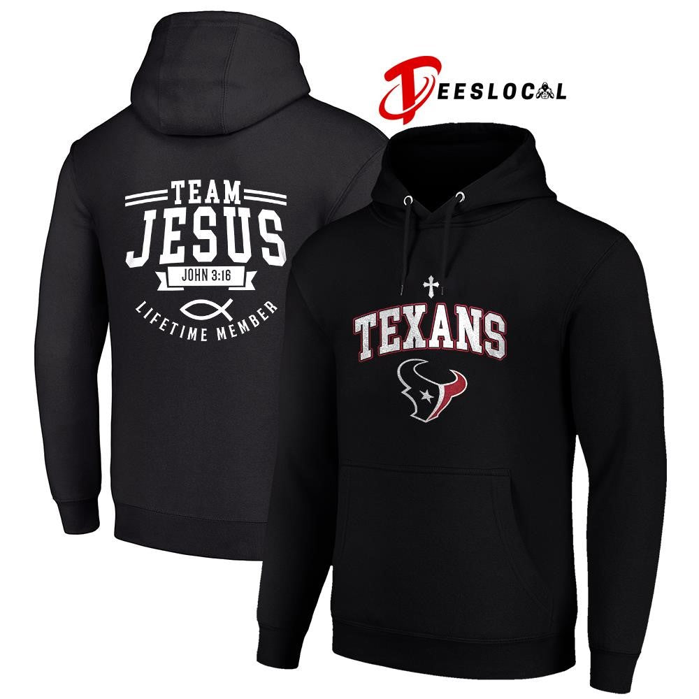 Houston Texans x team Jesus lifetime member John 3 16 logo shirt