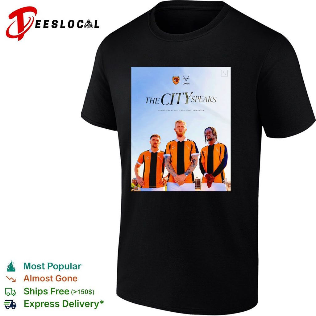 Hull City the city speaks soccer players shirt