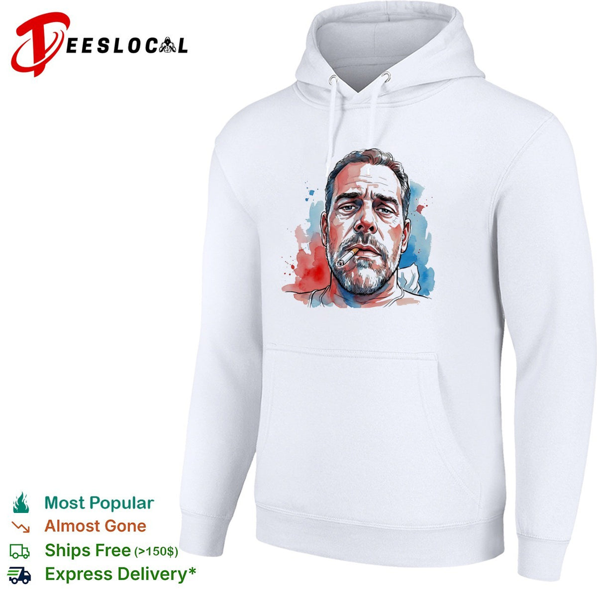 Hunter Biden Watercolor Portrait Politicalshirt