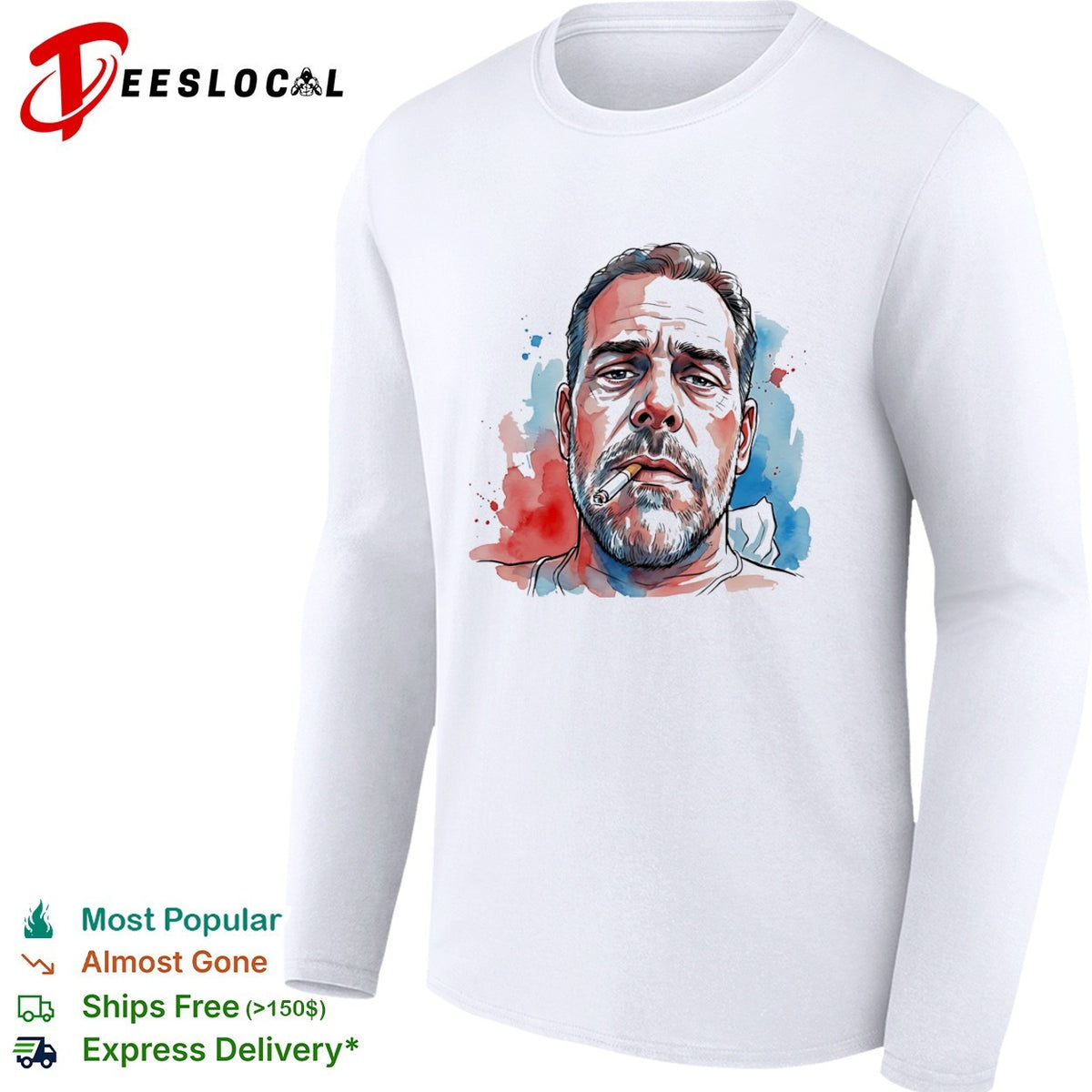Hunter Biden Watercolor Portrait Politicalshirt