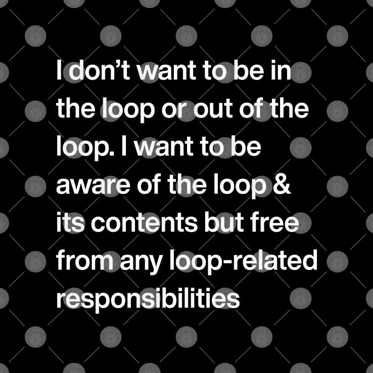 I Don’t Want To Be In The Loop Or Out Of The Loop T Shirt