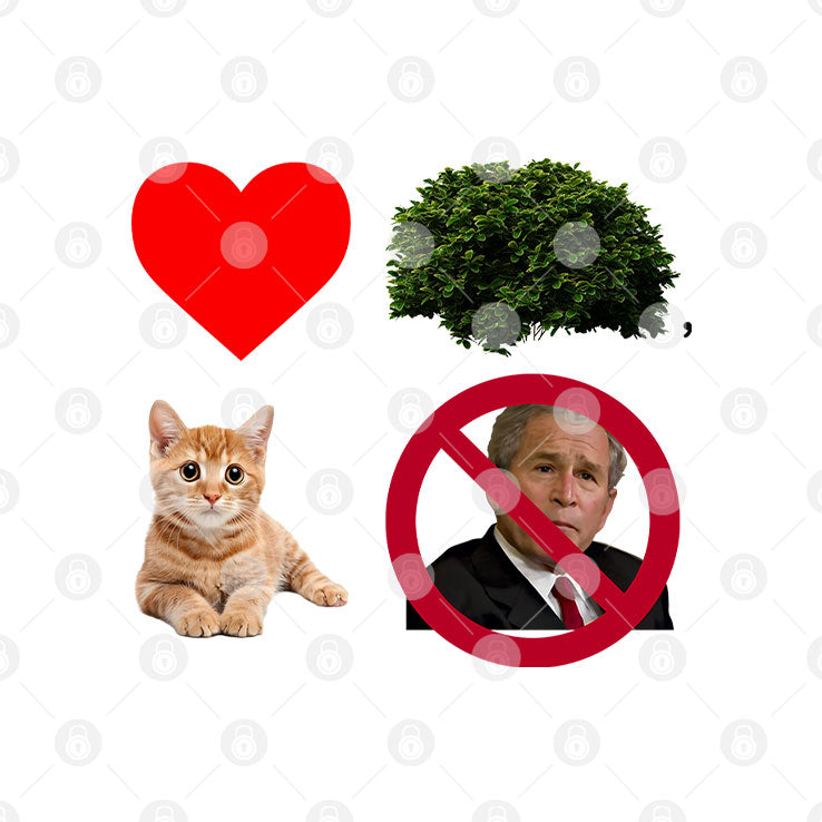 I Heart Bush The Pussy Not The President T Shirt