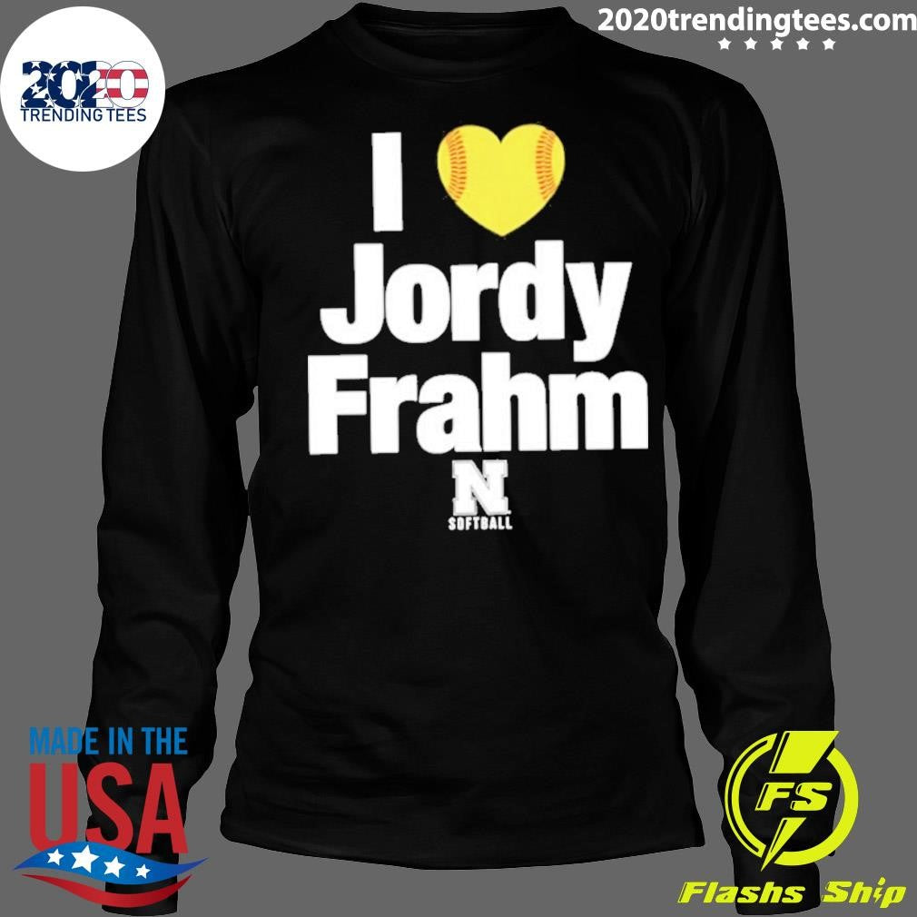 I Heart Jordy Frahm Nebraska Softball Shirt