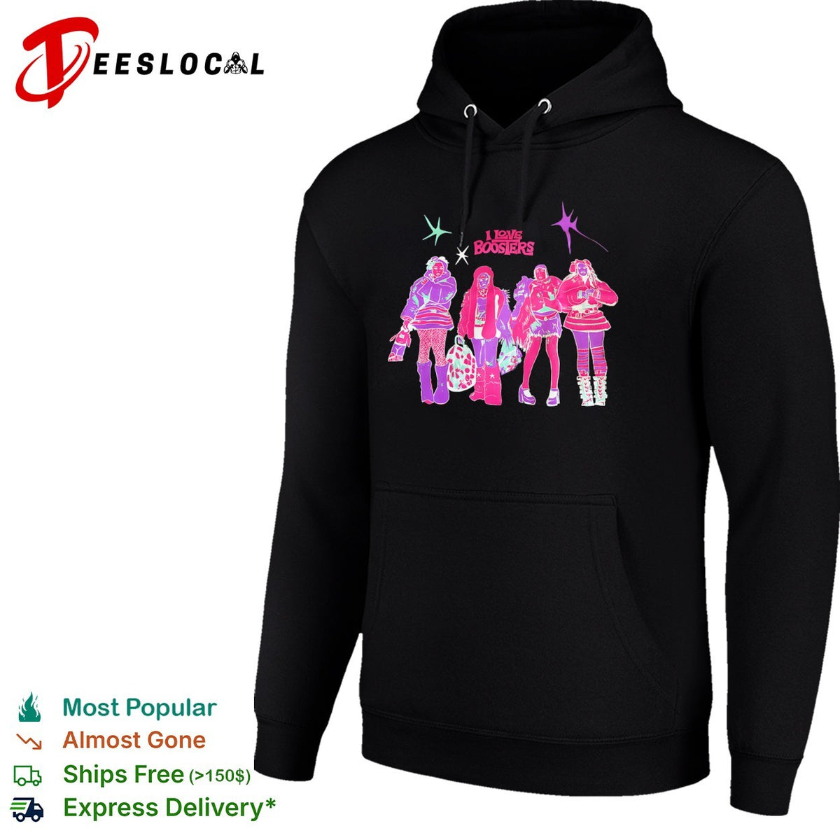 I Love Boosters graphic shirt