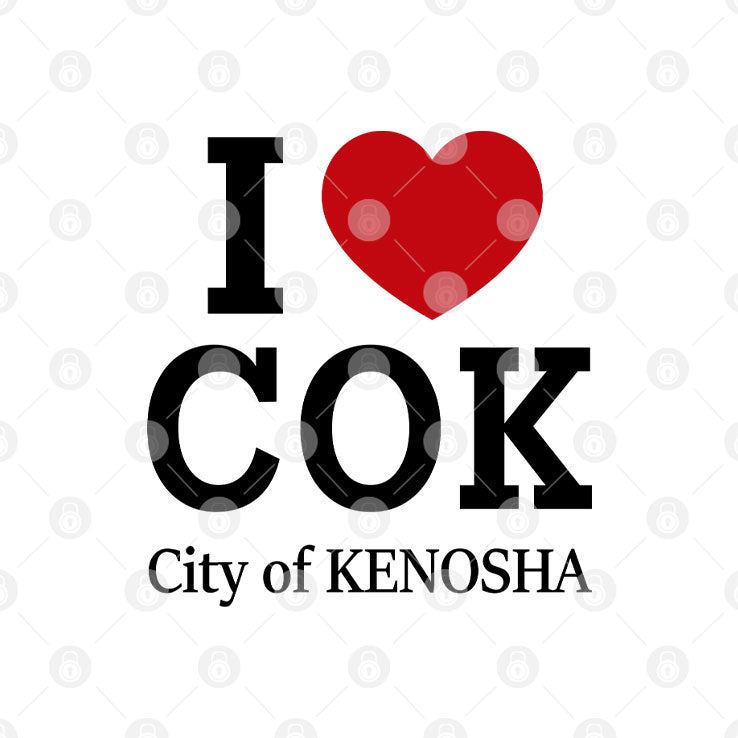 I Love COK City Of Kenosha T Shirt