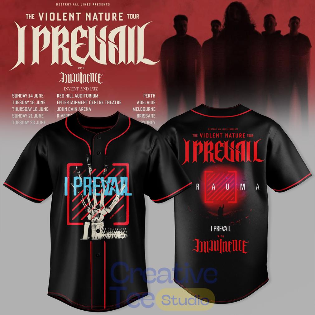 I PREVAIL The Violent Nature Tour Baseball Jersey