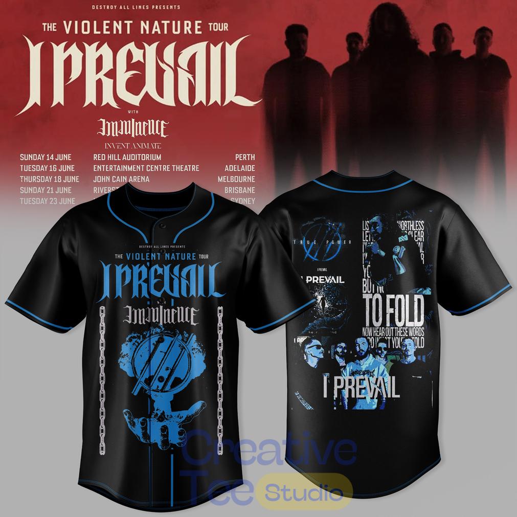 I PREVAIL The Violent Nature Tour Baseball Jersey