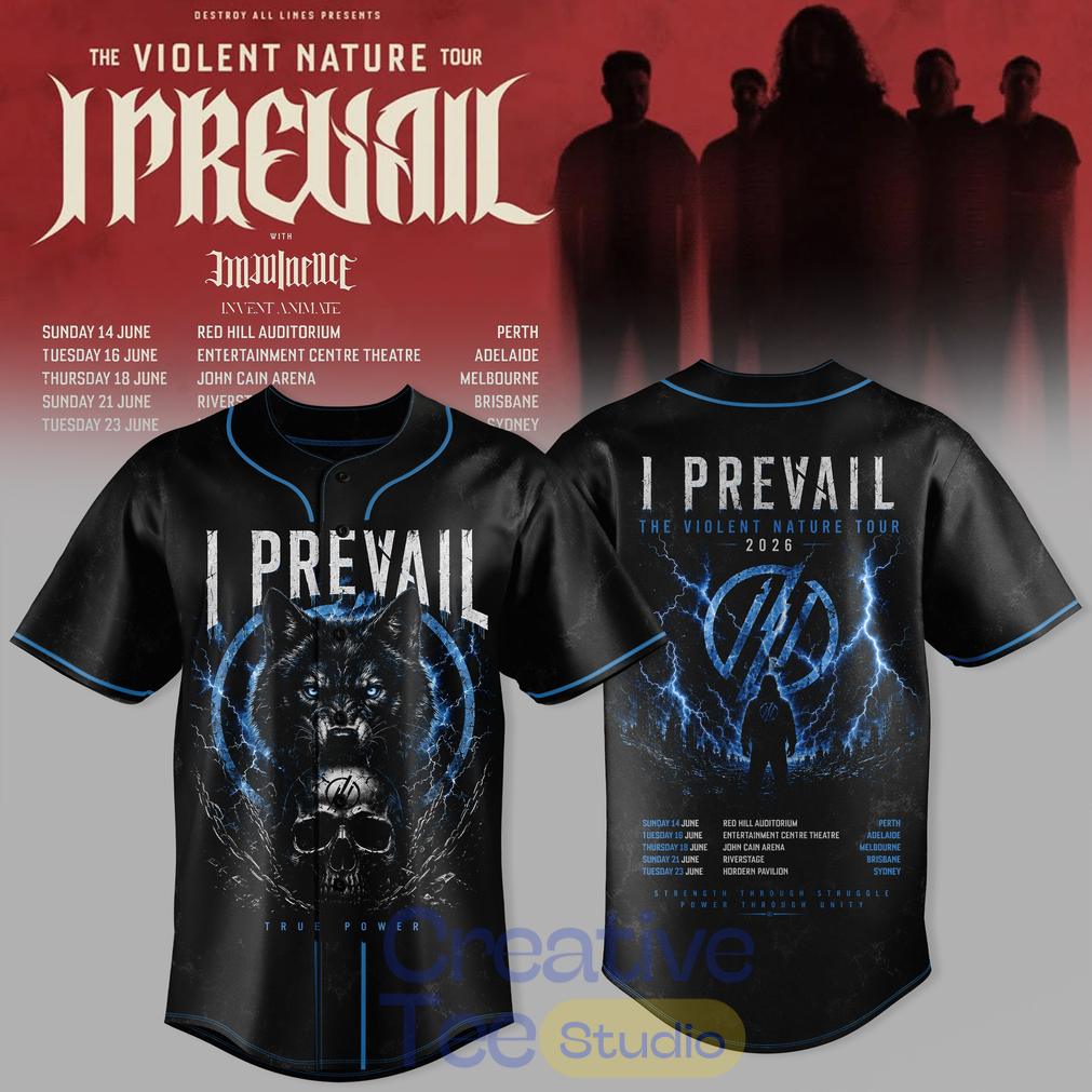 I PREVAIL The Violent Nature Tour Baseball Jersey