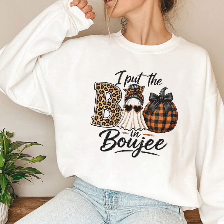 I Put The Boo In Boujee Spooky Halloween T Shirt