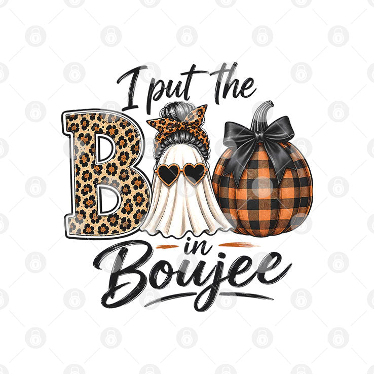 I Put The Boo In Boujee Spooky Halloween T Shirt