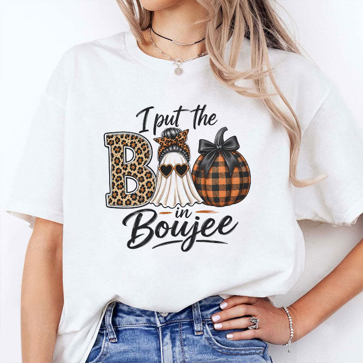 I Put The Boo In Boujee Spooky Halloween T Shirt