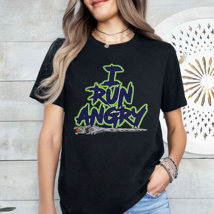 I Run Angry Angry Runs Tee Shirt